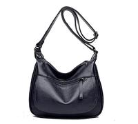 LRFVADW Borse a Tracolla da Donna Borse in vera pelle, borse da donna di mezza età, a tracolla in morbida in pecora, a(BLUE)