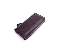 LRFVADW Portafogli da Uomo Portafoglio da uomo multifunzione in pelle Snake con portafoglio di carta credito lusso una lunga borsa cerniera a grande capacità(Coffee)