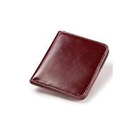 LRFVADW Portafogli da Uomo Portafoglio in vera pelle da uomo Vintage Breve Portafogli maschili Zipper POUCHT Maschio Borsa Money Sacchetto economico(B)