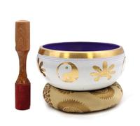 Lrg Yin & Yang - Set di campane tibetane, 14 cm, colore: Bianco/Viola