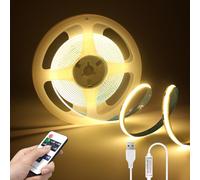 LRGBST DC5V USB Dimmable COB LED Streifen, 1M Warmweiß COB LED Strip Light with Remote control Dimmer For Innen Küche Bedroom Wohnzimmer Beleuchtung