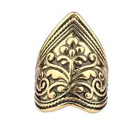 LRGKMCWTOB Anelli in oro da uomo, alla moda, placcati in oro 18 carati, larghi, anello a fascia, gioielli placcati in oro, stile hip hop, anello placcato oro, per uomini e donne, Size 7, Pietra