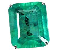 LRGKMCWTOB Anello da donna in argento Sterling 925 con smeraldo verde e zirconia cubica, anello di fidanzamento con smeraldo e zircone intarsiato (misura 8)