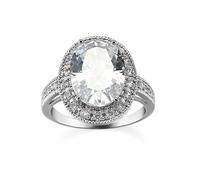 LRGKMCWTOB Anello in argento Sterling 925 con rubino e zirconia cubica, anello di fidanzamento con diamante pieno brillante, anello di fidanzamento e promessa, anello da donna con diamante sintetico