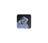 LRGKMCWTOB Anello in argento sterling con zirconia cubica, anello di fidanzamento con diamante finto brillante taglio brillante moissanite da 5 carati, anello di fidanzamento da donna taglia 6-10