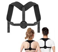 lrgnixs 2 supporti per la schiena per uomo e donna - Supporto dritto regolabile contro il dorso rotondo, taglia universale nero - correttore posture per ufficio, vita quotidiana e sport