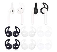 lrgnixs 6 paia di cuscinetti antiscivolo, archetto per una presa sicura, con cuscinetti bianchi per cuffie per sport, fitness e uso quotidiano, compatibile con AirPods 1 e 2 generazioni