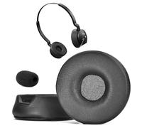 lrgnixs Coppia di cuscinetti auricolari di ricambio per Jabra Engage 55/65/75 - Memory Foam traspirante con rivestimento in tessuto nero - Cuscino per cuffie su misura per un comfort a lungo termine