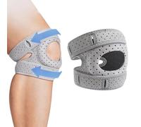 lrgnixs Ginocchiera sportiva grigia, taglia M, con imbottitura in silicone, traspirante e regolabile, per fitness, corsa e allenamento, leggera e stabile
