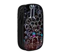 LRHCNZDCP Astuccio con illustrazione astratta scientifica e chimica stampata in 3D, grazioso astuccio per matite e penne, per scuola e ufficio, nero, Nero , Taglia unica, Zaino per la scuola