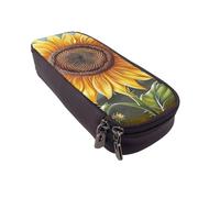 LRHCNZDCP Astuccio in pelle 3D con aquila calva che vola con bandiera stampata, astuccio per penne e matite, per scuola, ufficio, università, per adulti, ragazzi e ragazze, Girasole "You Are My