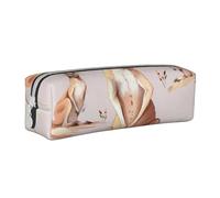 LRHCNZDCP Astuccio in pelle con stampa di canguro e zoo, con cerniera, per scuola e ufficio