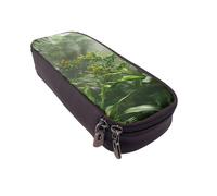 LRHCNZDCP Astuccio in pelle con stampa di fiori nella foresta pluviale tropicale, astuccio carino per penne, matite, scuola, ufficio, università, organizer per adulti, ragazzi e ragazze