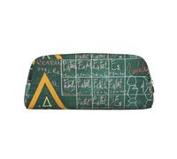 LRHCNZDCP Astuccio in pelle con stampa di formule e forme teorie, lezioni di matematica, con cerniera dorata, per adolescenti, ragazze, ragazzi, uomini, donne, Oro, One Size, Zaino per la scuola