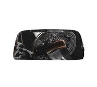 LRHCNZDCP Astuccio in pelle con stampa di spada samurai giapponese, astuccio per penne, matite e trucchi con cerniera dorata, per adolescenti, ragazze, ragazzi, uomini e donne, Argento, One Size