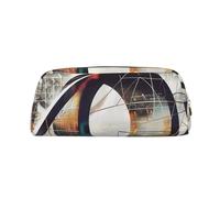 LRHCNZDCP Astuccio in pelle con stampa geometrica e calcolo matematico con cerniera dorata, per adolescenti, ragazze, ragazzi, uomini, donne, Oro, One Size, Zaino per la scuola