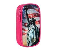 LRHCNZDCP Astuccio per matite con bandiera della Libertà stampata, colore nero, grazioso astuccio portapenne per scuola e ufficio, rosa, Taglia unica, Zaino per la scuola