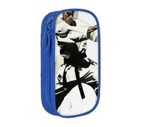 LRHCNZDCP Astuccio per matite con stampa artistica karate, grazioso astuccio portapenne per scuola e ufficio, nero, Blu, Taglia unica, Zaino per la scuola