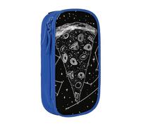 LRHCNZDCP Astuccio per matite con stampa con costellazione della pizza, colore nero, grazioso astuccio portapenne per scuola e ufficio, Blu, Taglia unica, Zaino per la scuola