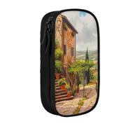 LRHCNZDCP Astuccio per matite con stampa italiana toscana, colore nero, carino, astuccio portapenne per scuola e ufficio, Nero , Taglia unica, Zaino per la scuola