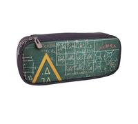 LRHCNZDCP Astuccio portapenne con stampa di uccelli e fiori, grande capacità, in pelle, per scuola, ufficio, università, adulti, ragazzi e ragazze, Formule Forme Teoria Matematica Lezione Parola
