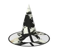 LRHCNZDCP Cappello da strega di Halloween stampato per karate art per donne e uomini, feste festive, cosplay, accessori di Halloween, 2 pezzi