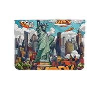 LRHCNZDCP Custodia per computer portatile stampata bassotto da 13 pollici custodia per computer portatile in pelle per viaggi, lavoro, affari, Cartoon Carino New York Us Theme Art, Taglia unica