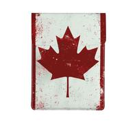 LRHCNZDCP Custodia per computer portatile stampata con gallo e pollo da 13 pollici, in pelle, per viaggi, lavoro, affari, Bandiera del Canada retrò., Taglia unica