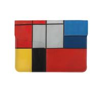 LRHCNZDCP Cute Sheep Lamb - Custodia per computer portatile da 13 pollici, in pelle, per viaggi, lavoro, affari, Composizione in rosso giallo blu e nero, Taglia unica