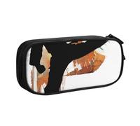 LRHCNZDCP Grazioso astuccio per matite, astuccio con stampa di Karate-highkick-icone, astuccio per matite e trucchi, per scuola e ufficio, nero, Nero , Taglia unica, Zaino per la scuola