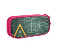 LRHCNZDCP Grazioso astuccio per matite, formule e forme, teoria, lezioni di matematica, parole, matite, matite, trucchi, per scuola, ufficio, nero, rosa, Taglia unica, Zaino per la scuola