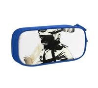 LRHCNZDCP Grazioso astuccio per matite, matite e trucchi con stampa artistica karate, per scuola, ufficio, nero, Blu, Taglia unica, Zaino per la scuola