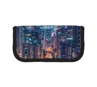 LRHCNZDCP Hong Kong - Astuccio in tela con stampa di Hong Kong, per trucchi, gadget e matite, con cerniera