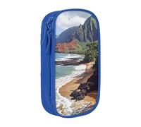 LRHCNZDCP Kauai Hawaii Seashore - Astuccio con stampa di riva del mare, carino, per la scuola e l'ufficio, Blu, Taglia unica, Zaino per la scuola