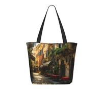 LRHCNZDCP Lotus Flower 1 Borsa per la spesa stampata Borsa larga Borsa a tracolla leggera Borsa da donna Borse per laptop per lavoro viaggi shopping, Vecchia Via Italiana, Taglia unica