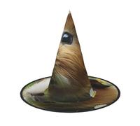 LRHCNZDCP Simpatico cappello da strega stampato Cobaye per donne e uomini, per feste festive, cosplay, accessori di Halloween, 2 pezzi