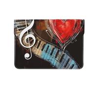 LRHCNZDCP Treble Love and Music - Custodia per computer portatile da 13 pollici, in pelle, per viaggi, lavoro, affari