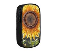 LRHCNZDCP You are My Sunshine - Astuccio con stampa girasole, grazioso astuccio per matite e penne, per scuola e ufficio, nero, Nero , Taglia unica, Zaino per la scuola