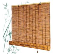 Lrisveana Tende di Canna Tenda a Rullo in Bamboo Naturale 60 80 100 110 130 140 150 160 180 190 200 cm Filtraggio della Luce Tapparella Avvolgibile bambù da Esterno per Terrazze Balcon