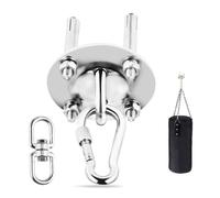 Lrocotanc Gancio Soffitto in Acciaio Inox Fino A 450KG - Supporto per Sacco da Boxe con Rotazione A 360° - Fissaggio per Amaca - Gancio per Altalena - Gancio per Carico Pesante per Sospensione
