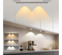 LROLTEF Luce LED Sottopensile Cucina 30CM 2200mAh 3 Temperature Colore Ricaricabile USB luce armadio LED Con Sensore di Movimento per Luci Lampada Dimmerabile Luce Ambientale Occhio di Gatto|1 Pezzi