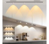 LROLTEF Luce LED Sottopensile Cucina 40CM 2200mAh 3 Temperature Colore Ricaricabile USB luce armadio LED Con Sensore di Movimento per Luci Lampada Dimmerabile Luce Ambientale Occhio di Gatto|1 Pezzi