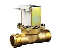 LRPLLWNT Erogatore d'Acqua DC 12V 24V AC 220V G1/2'' DN15 Elettrovalvola elettrica in Ottone for scaldabagno Solare Bobine in Rame(Non-Pressure Type,24V)
