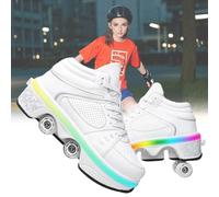 LrpoIv Scarpe con rotelle Roller Skate Shoes Bambina Sneakers con rotelle Scarpe Pattini Regalo per Bambini, Ragazzi, Ragazze, Uomini e Donne