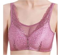 LRSSMB Post-operatorie Mastectomia Reggiseni Con Tasche Protesi Mammarie Forme Mammarie Supporto Compressivo Reggiseno Quotidiano In Cotone Senza Ferretto(Purple,75B)