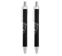 Lrtyuasq A Happy Pug Dog Face - Penna a sfera retrattile, punta fine da 0,5 mm, fusto rotondo flessibile per una scrittura confortevole