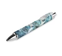 Lrtyuasq Acchiappasogni, divertente penna a sfera retrattile con lupo bianco da 0,5 mm, penne da lavoro, idea regalo per ufficiale, unisex
