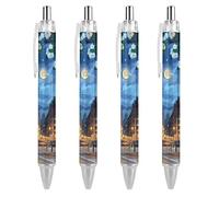 Lrtyuasq Big Ben London, penna a sfera retrattile, inchiostro blu, penna a sfera per scrittura fluida