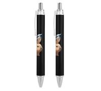 Lrtyuasq Blue Jay and Capybara - Penna a sfera con liquido retrattile, regalo personalizzato per uomini e donne, ufficio, lavoro