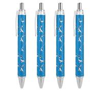 Lrtyuasq Blue Jay Bird - Penna a sfera retrattile da 0,5 mm, ideale come regalo per ufficiale, unisex